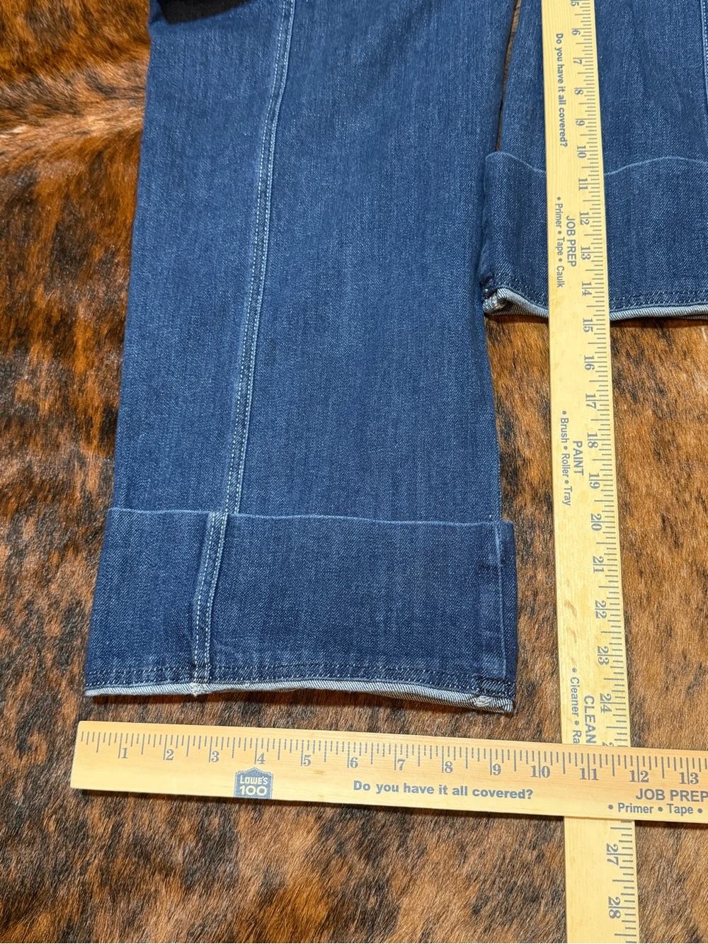 Pilcro Seamed High-Rise Flare Blue Jeans Denim Womens 27X25 Triple Button-Fly - Picture 4 of 8
